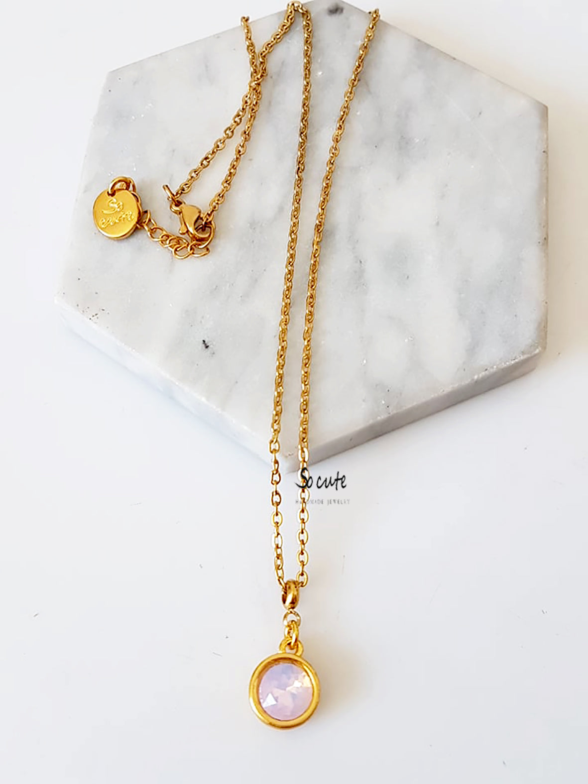 Ατσάλινο κολιέ Crystal Dot