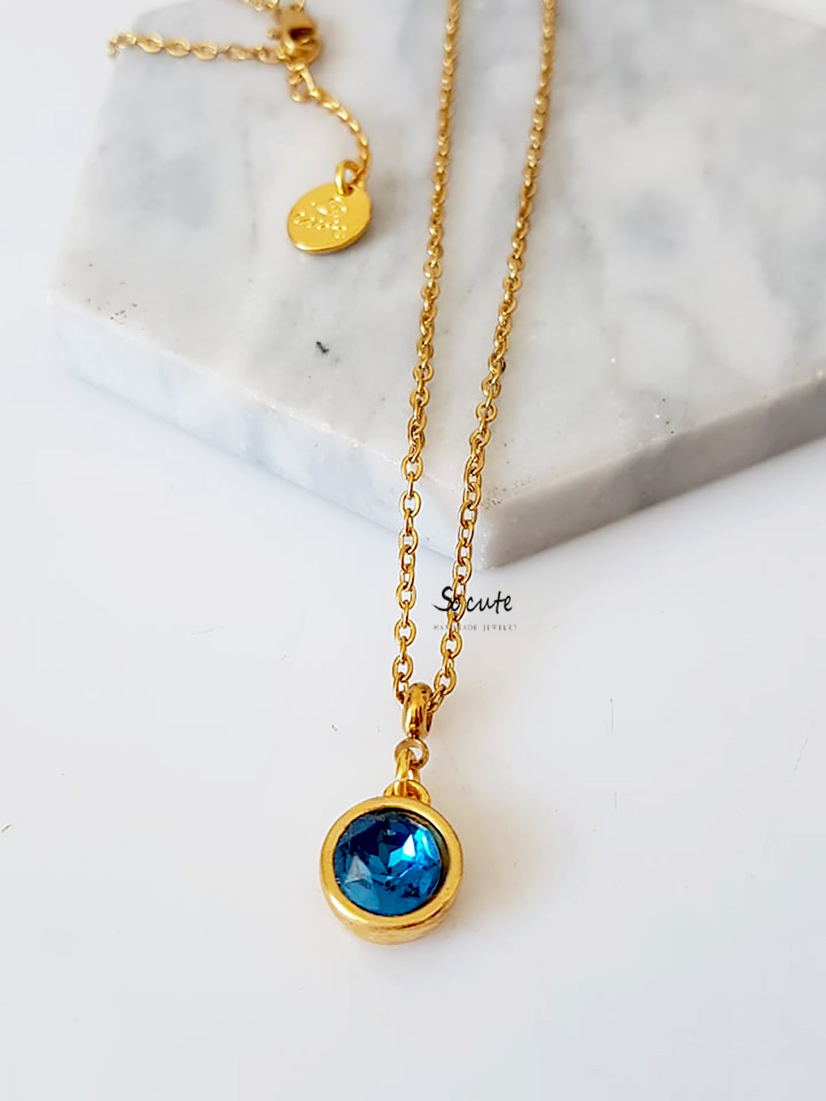 Ατσάλινο κολιέ Crystal Dot