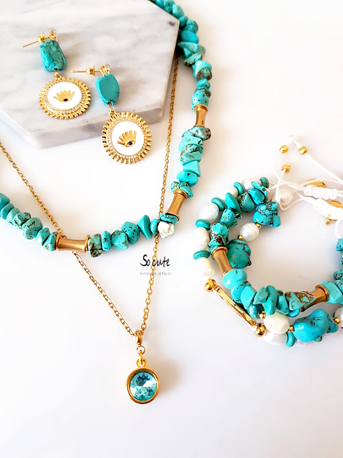 Ατσάλινο κολιέ Crystal Dot