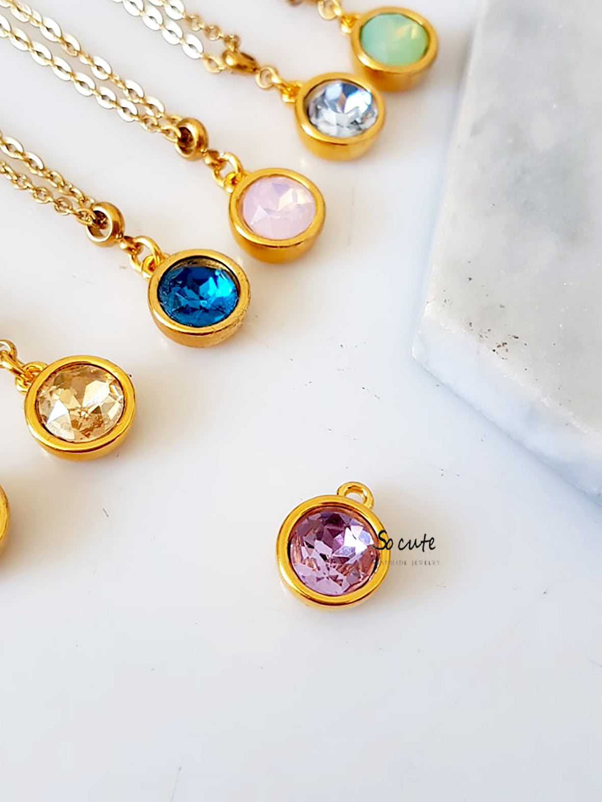 Ατσάλινο κολιέ Crystal Dot