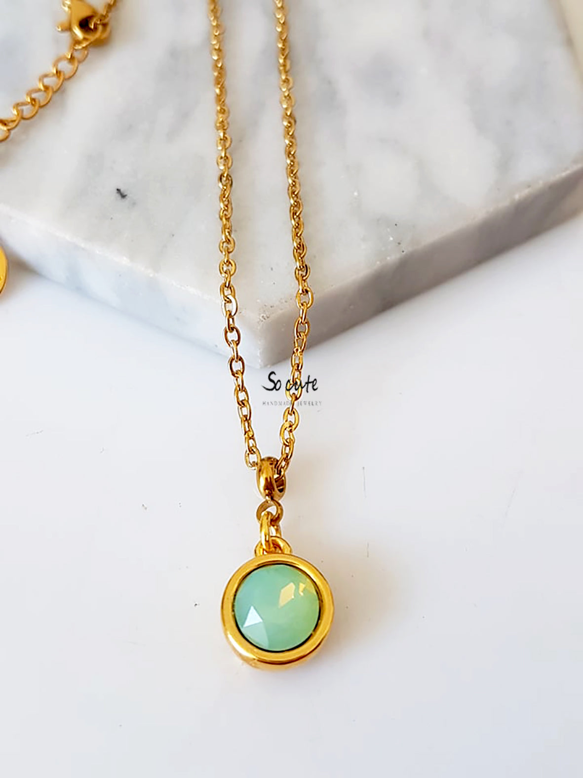 Ατσάλινο κολιέ Crystal Dot