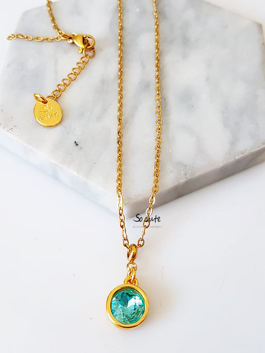 Ατσάλινο κολιέ Crystal Dot