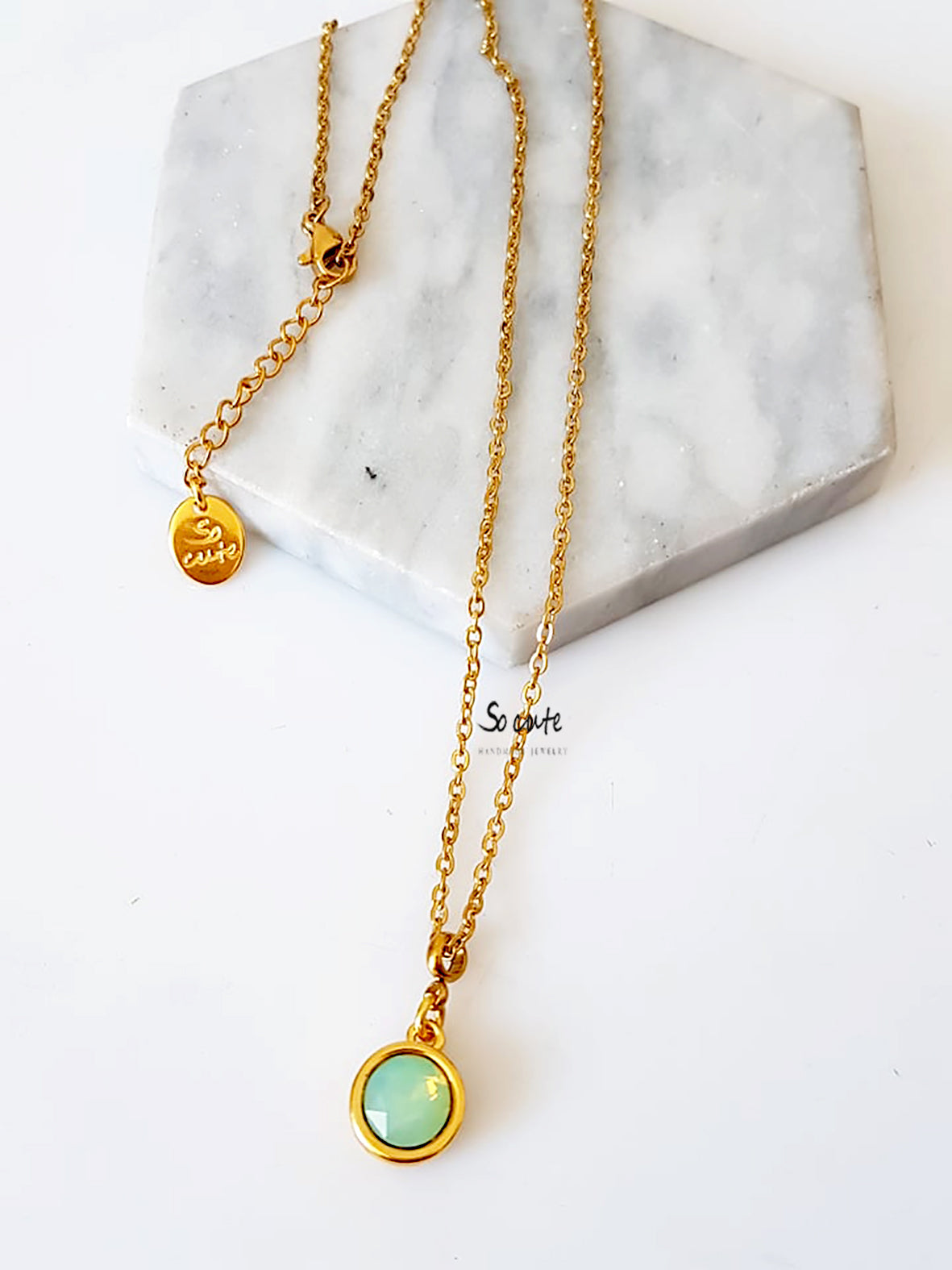 Ατσάλινο κολιέ Crystal Dot