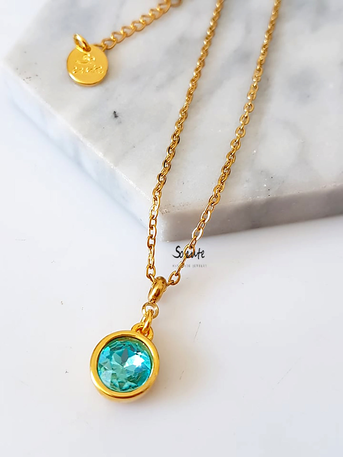 Ατσάλινο κολιέ Crystal Dot