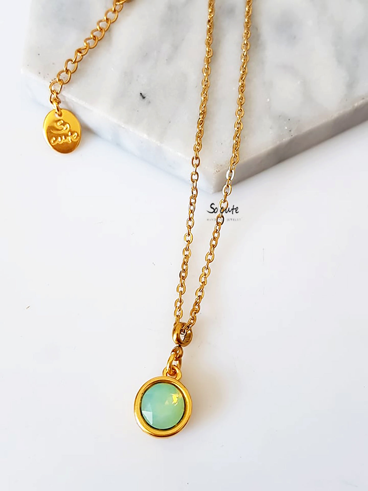 Ατσάλινο κολιέ Crystal Dot