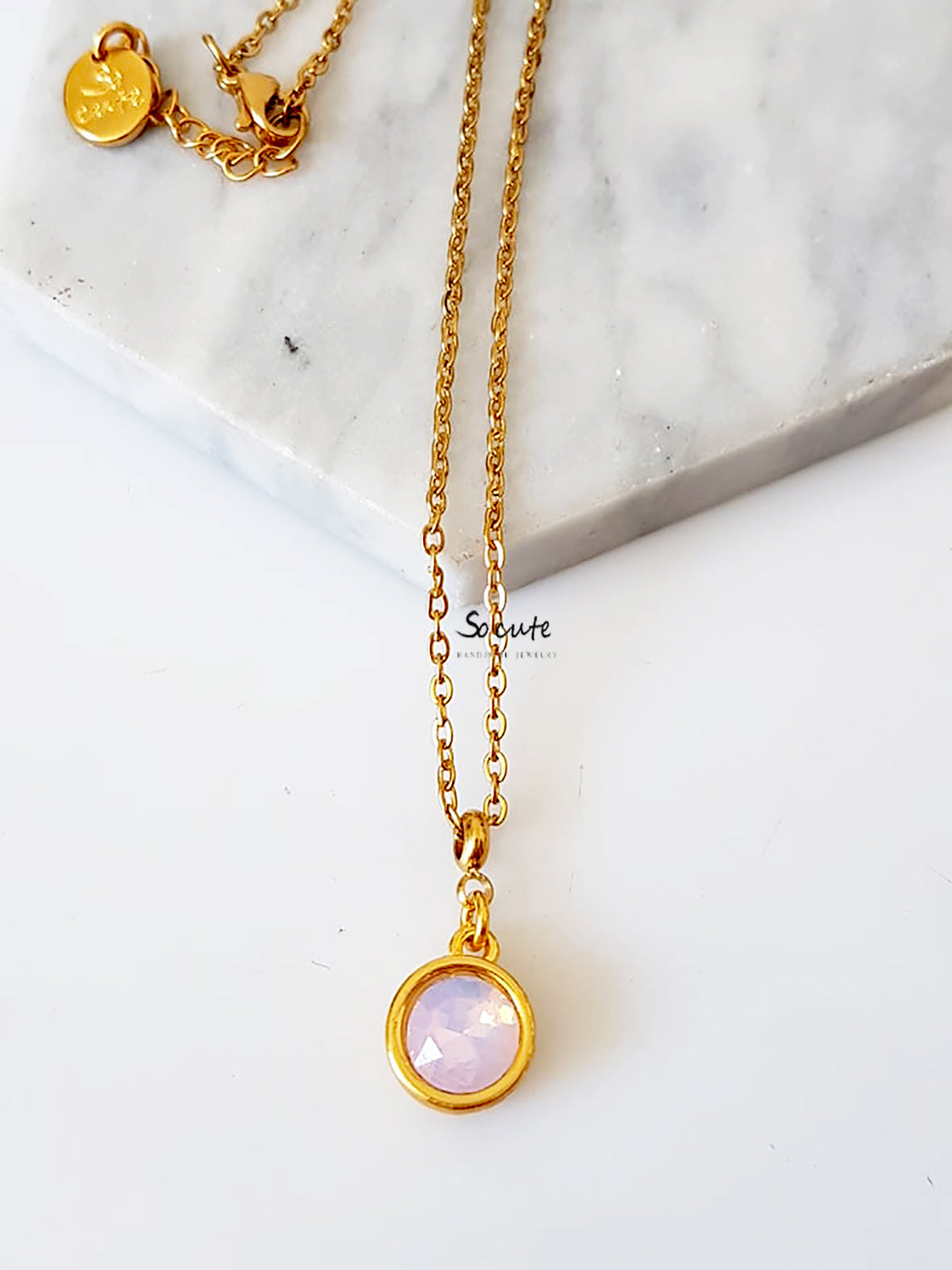 Ατσάλινο κολιέ Crystal Dot