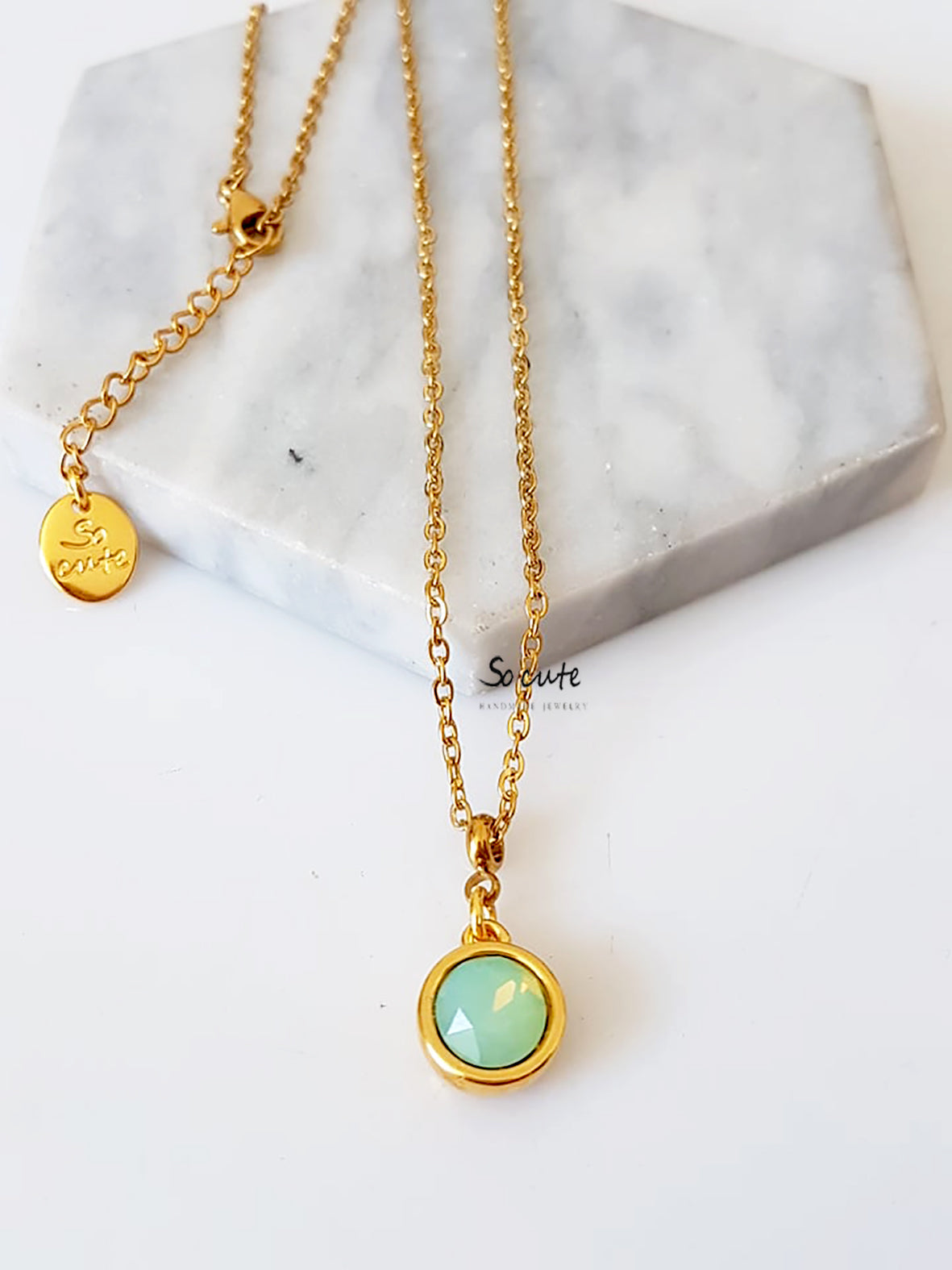 Ατσάλινο κολιέ Crystal Dot