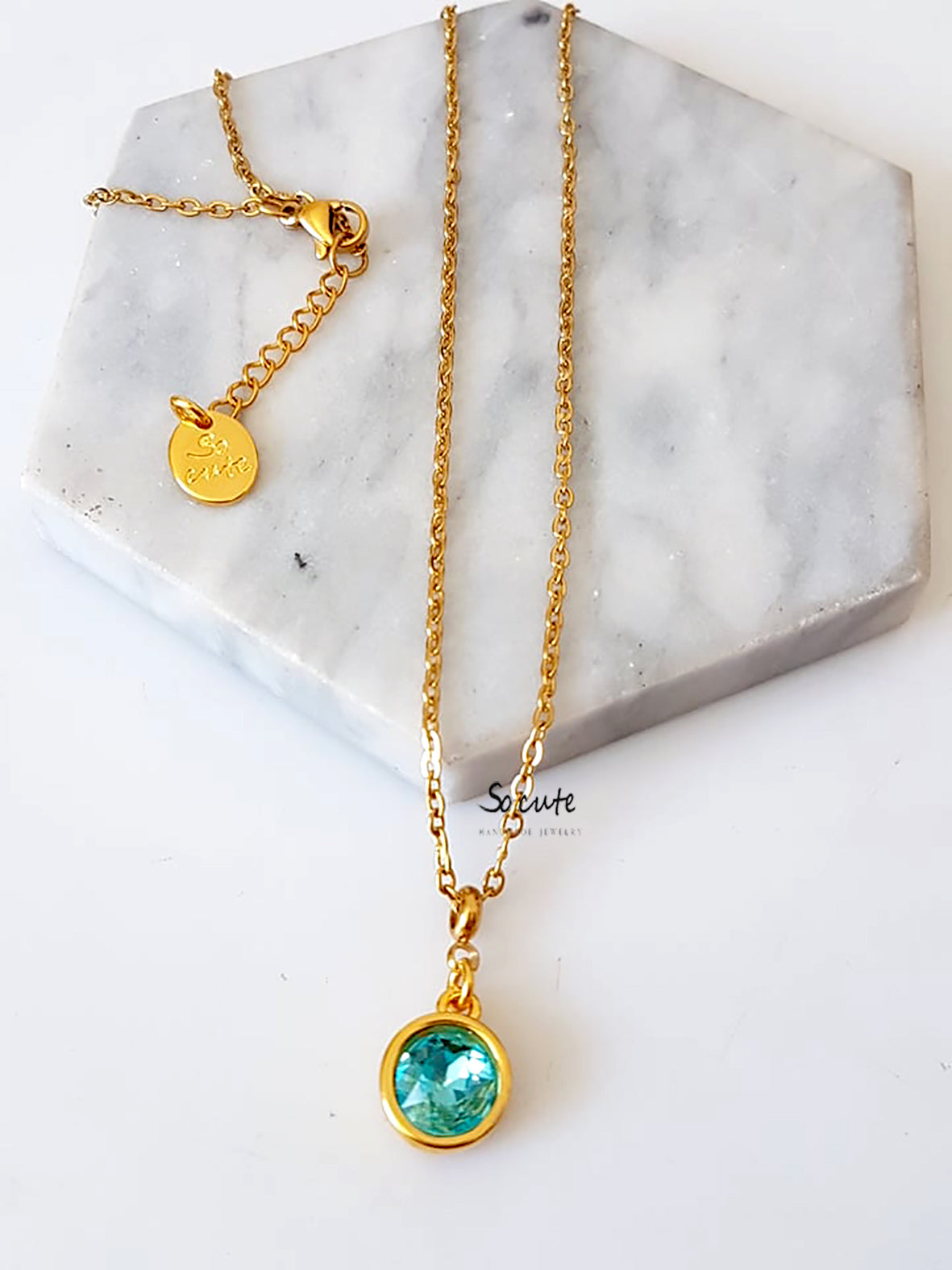 Ατσάλινο κολιέ Crystal Dot