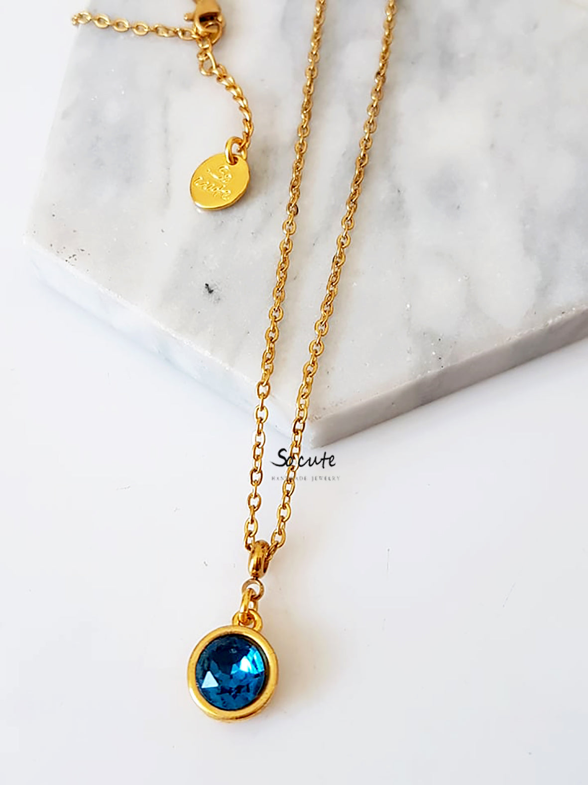 Ατσάλινο κολιέ Crystal Dot