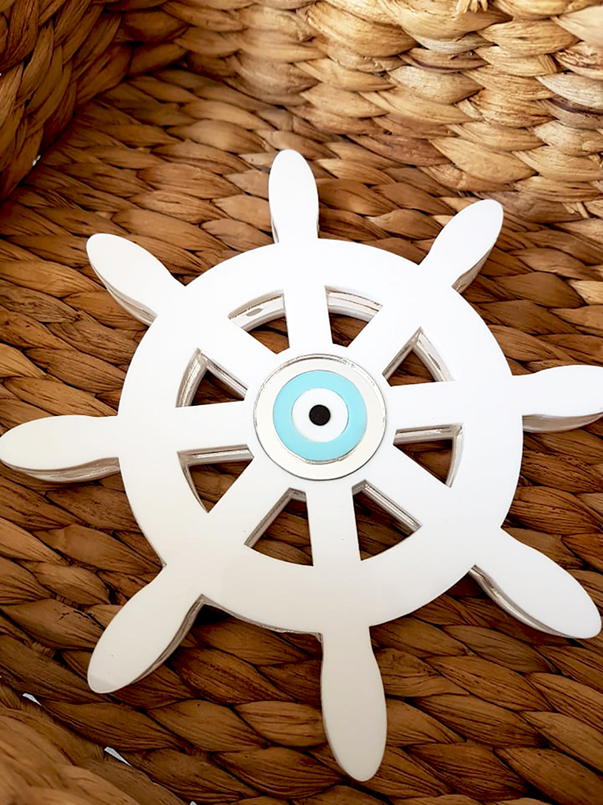 Επιτραπέζιο γούρι τιμόνι πλοίου με μάτι - So Cute by Dimi