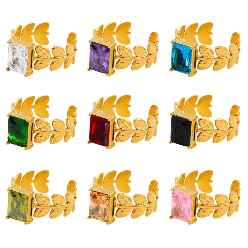 Fashion Geometric Stainless Steel Plating Open Ring, in a pack of 2 rings - SoCuteb2b
