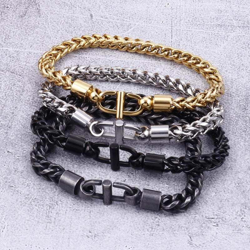 Men fashion titanium steel chain bracelet