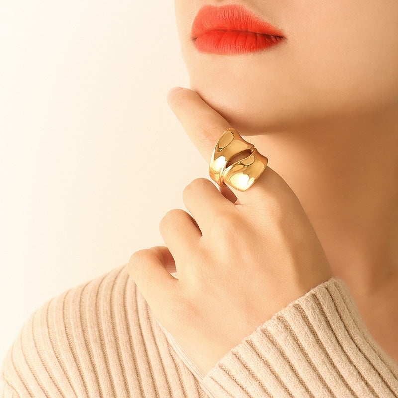 Irregular Titanium Steel Ring