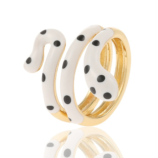 Snake enamel ring
