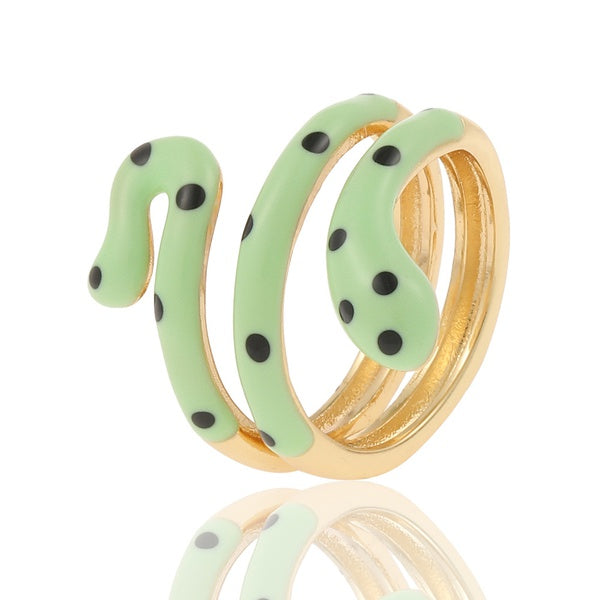 Snake enamel ring