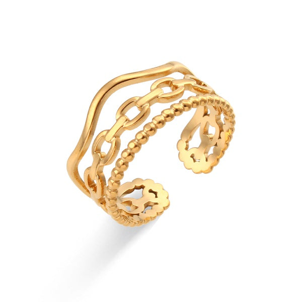 Stainless Steel Open Ring, various styles - SoCuteb2b