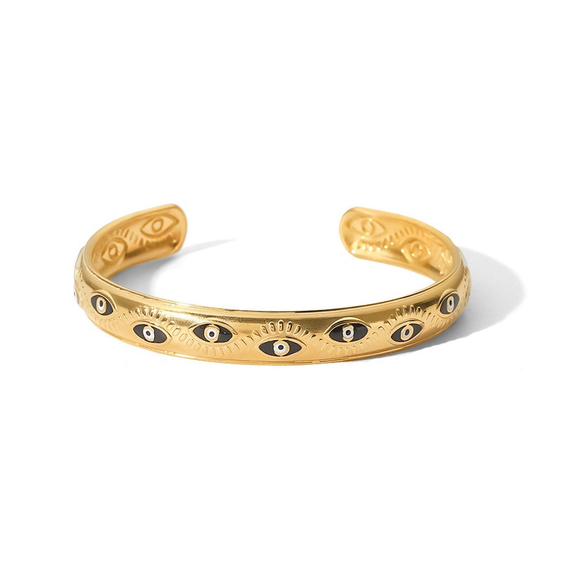Evil Eye Stainless Steel Bangle - SoCuteb2b