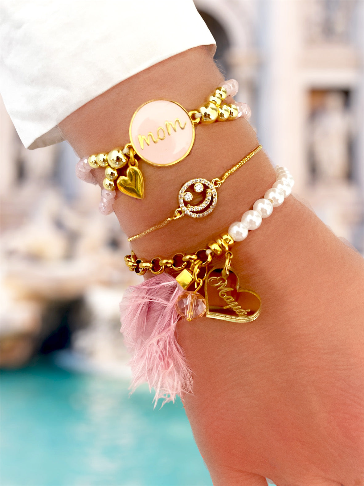 Βραχιόλι με φτερό Μαμά - So Cute by Dimi