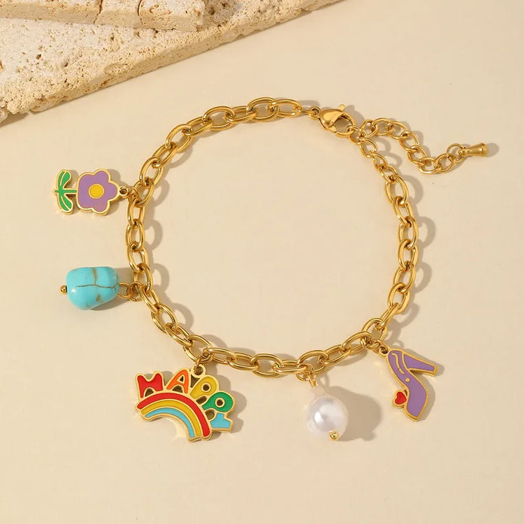 ΓΥΝΑΙΚΕΙΑ ΒΡΑΧΙΟΛΙΑ ΜΕ ΚΡΕΜΑΣΤΑ CHARMS