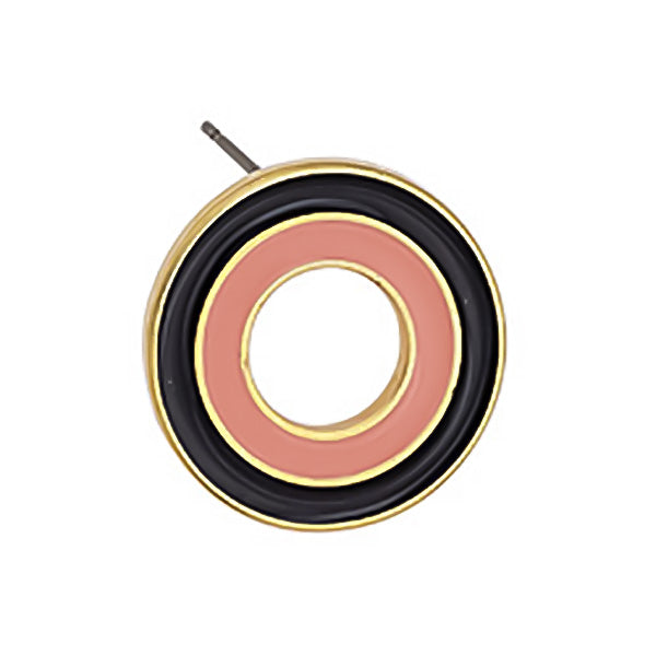Σκουλαρίκι διπλός κύκλος με καρφί τιτανίου σε συσκευασία 2 σετ 