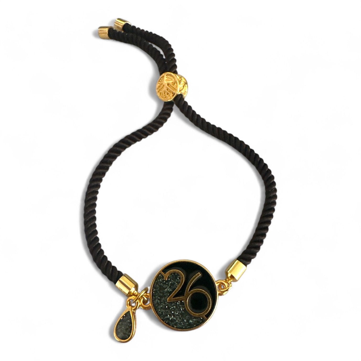 Βραχιόλι γούρι 2026 με επιχρυσωμένο charm & γκλίτερ σταγόνα – So Cute by Dimi Wholesale