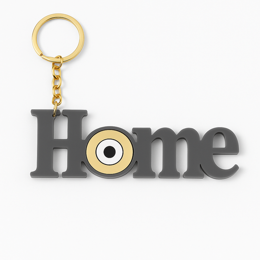 Plexiglass μπρελόκ HOME με μάτι – So Cute by Dimi Wholesale