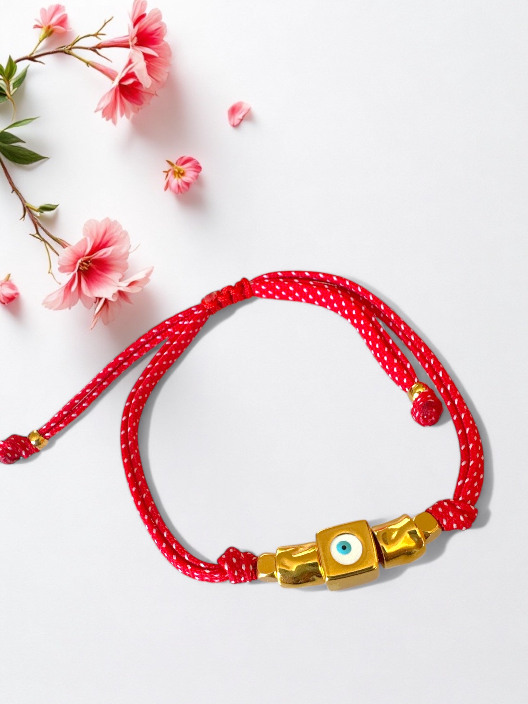 Χειροποίητο βραχιόλι Μάρτης με κύβο μάτι So Cute by Dimi – κωδ. 1-501-2860