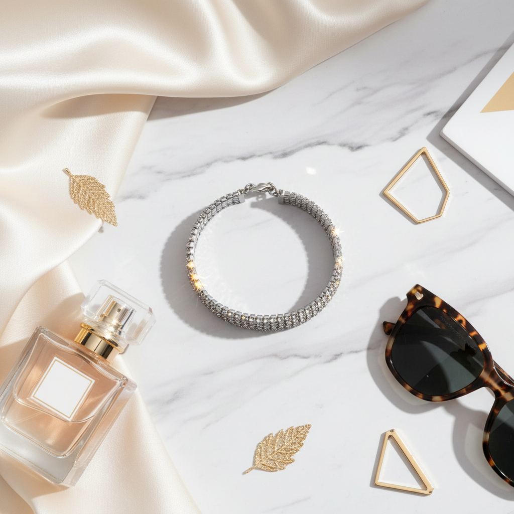 Χονδρικό ατσάλινο statement cuff βραχιόλι με πολλαπλές σειρές ζιργκόν — So Cute by Dimi, κωδ. 1-501-3143