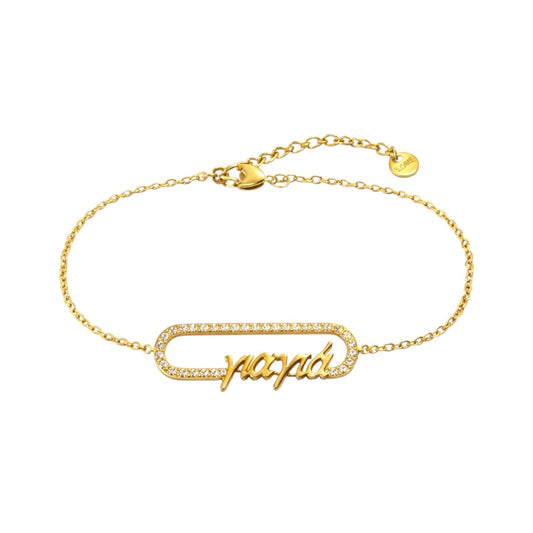 Ατσάλινο βραχιόλι γιαγιά με ζιργκόν Napa Grandma Bracelet So Cute by Dimi