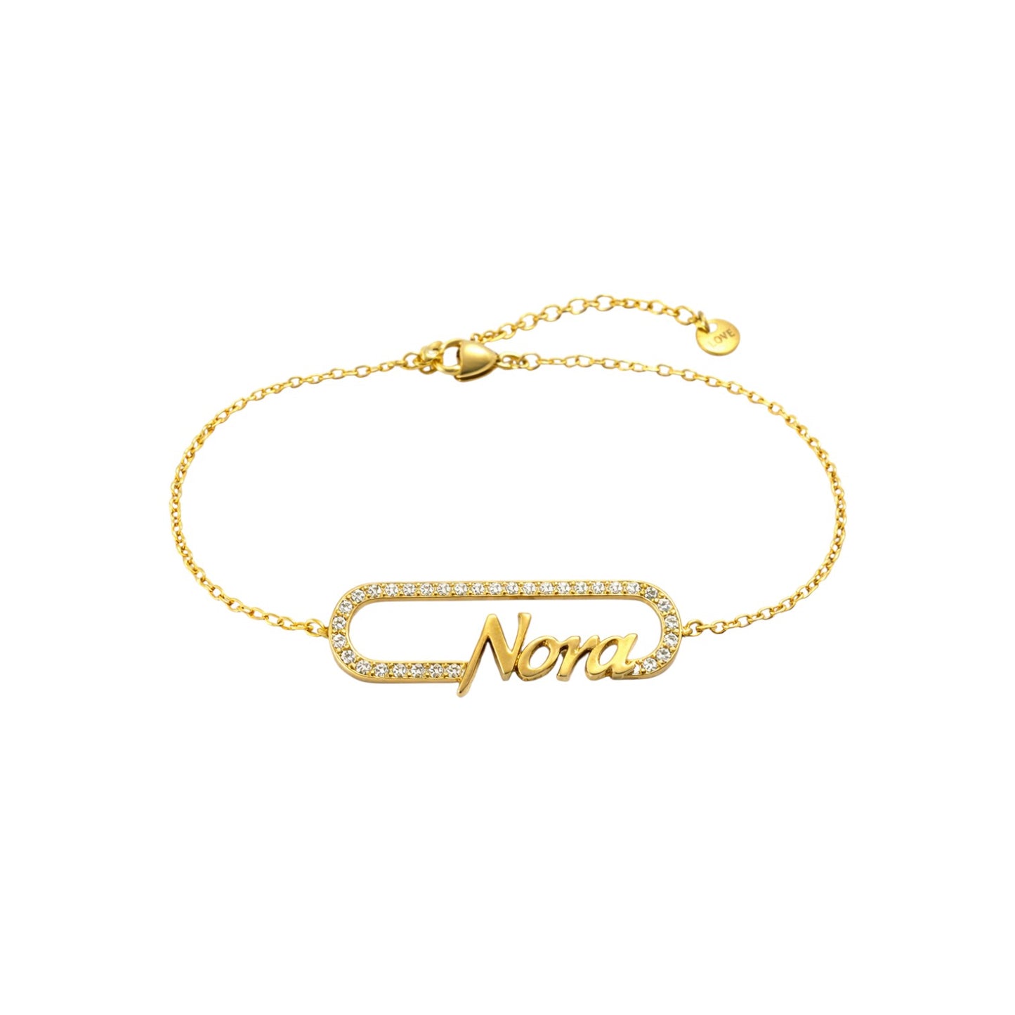 ⚡🚚Nora Godmother Bracelet – Ατσάλινο Βραχιόλι «Νονά» με Ζιργκόν