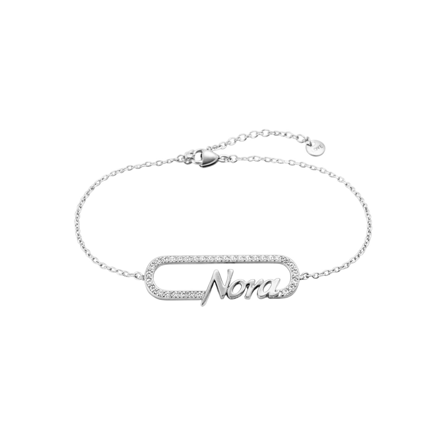 ⚡🚚Nora Godmother Bracelet – Ατσάλινο Βραχιόλι «Νονά» με Ζιργκόν