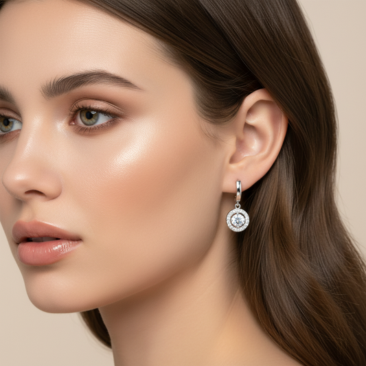 Mini Celeste Earrings – Χονδρική ατσάλινα σκουλαρίκια με κρικάκι & ζιργκόν σε χρυσό και ασημί | So Cute by Dimi Wholesale