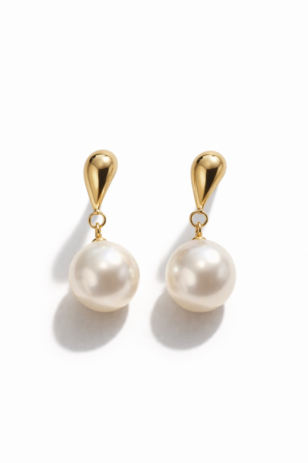 Ατσάλινα mini σκουλαρίκια με πέρλα Drop Pearl Earrings So Cute by Dimi