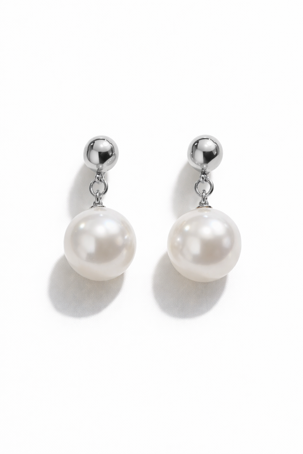 Ατσάλινα mini σκουλαρίκια με πέρλα Éclat Pearl Mini Earrings So Cute by Dimi