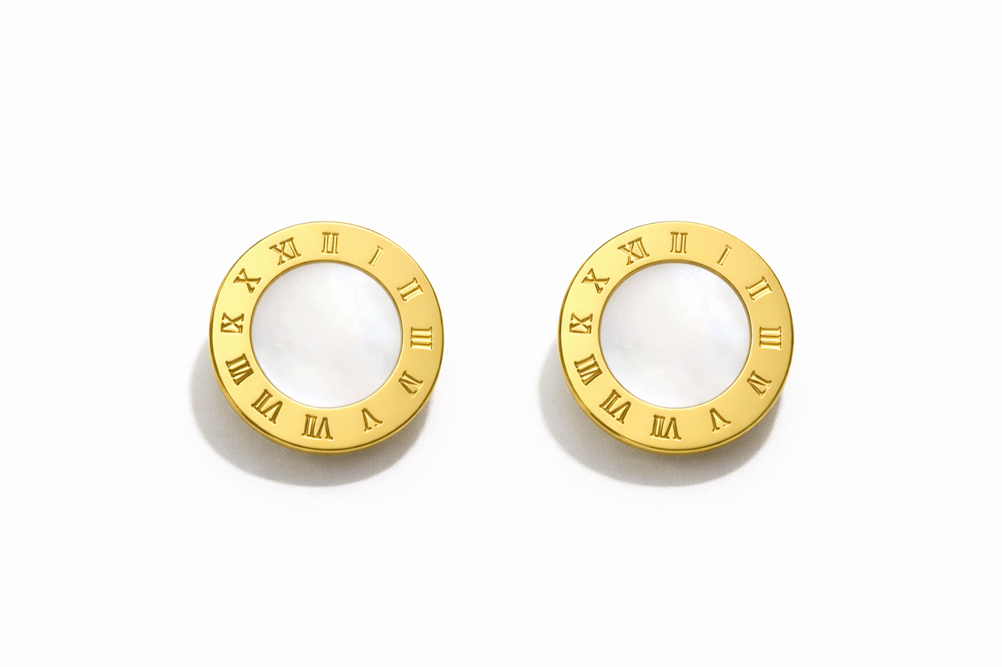 Numeral Pearl Stud Earrings stainless steel σκουλαρίκια με φίλντισι και λατινικούς αριθμούς – So Cute by Dimi