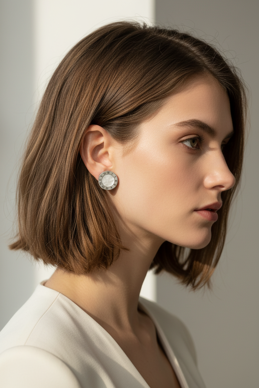 Numeral Pearl Stud Earrings stainless steel σκουλαρίκια με φίλντισι και λατινικούς αριθμούς – So Cute by Dimi