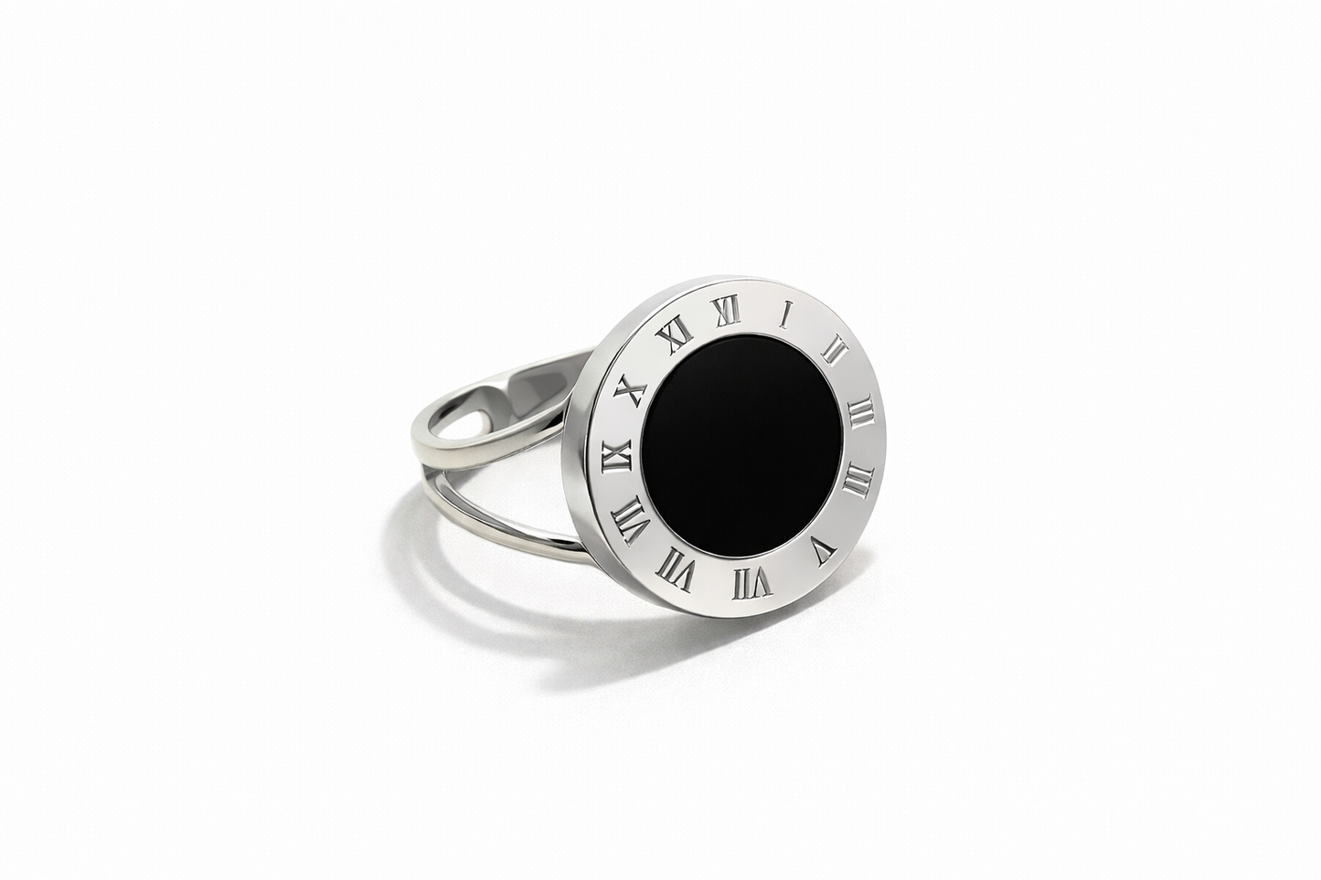 Numeral Pearl Ring stainless steel δαχτυλίδι με φίλντισι και λατινικούς αριθμούς – So Cute by Dimi