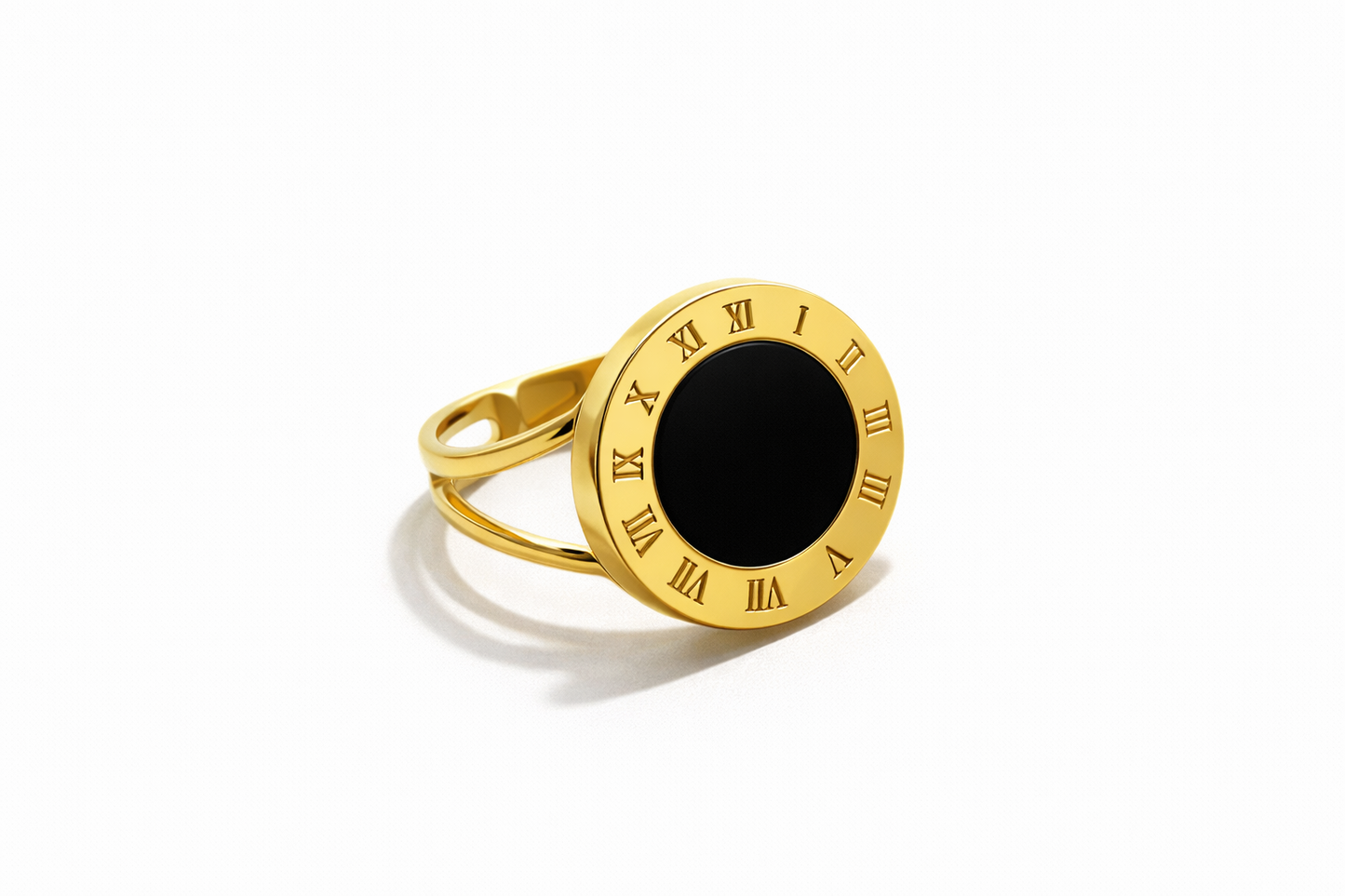 Numeral Pearl Ring stainless steel δαχτυλίδι με φίλντισι και λατινικούς αριθμούς – So Cute by Dimi