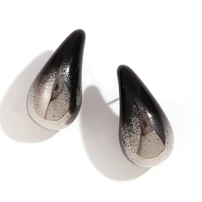 Stainless Steel Ombre Water drop Earrings
