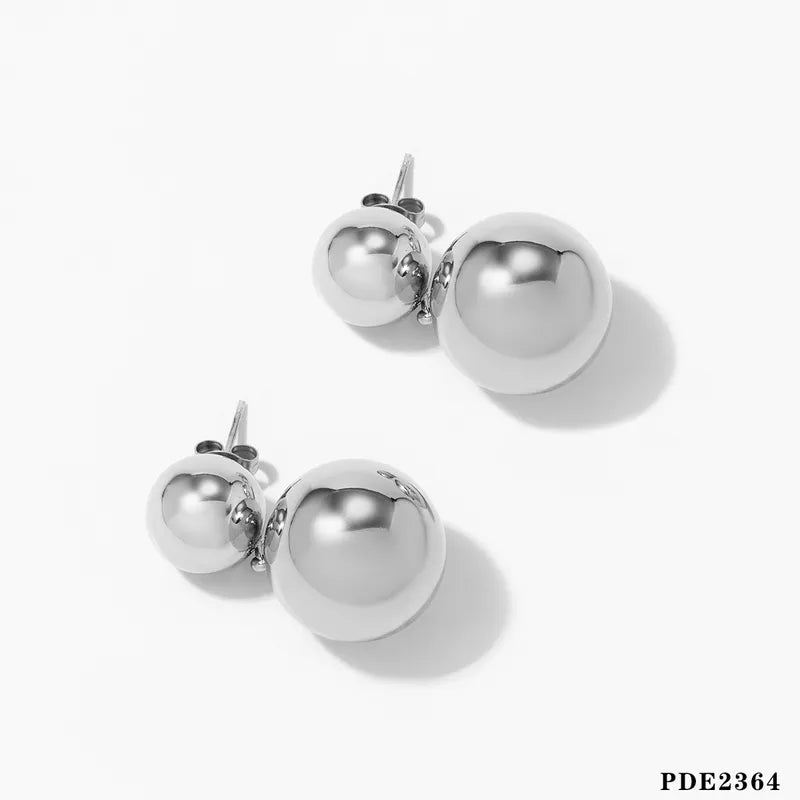 Artistic Round 304 Stainless Steel  Drop Earrings