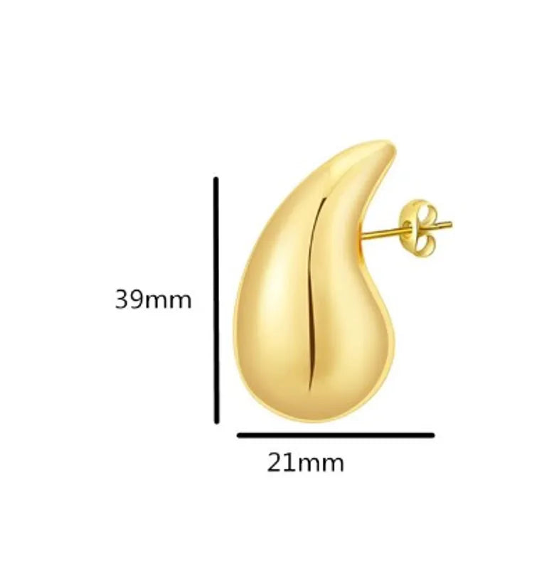 Simple Style Geometric 18K Gold Plated Ear Studs by Stainless Steel, Pack of 5 pairs