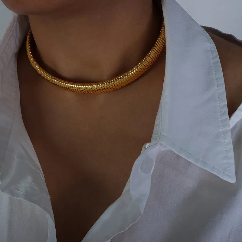 Titanium Steel Plating Gold Plated Bracelets & Necklace