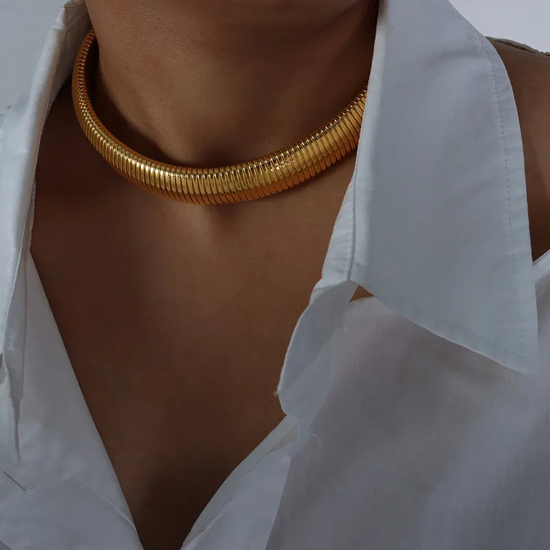 Titanium Steel Plating Gold Plated Bracelets & Necklace