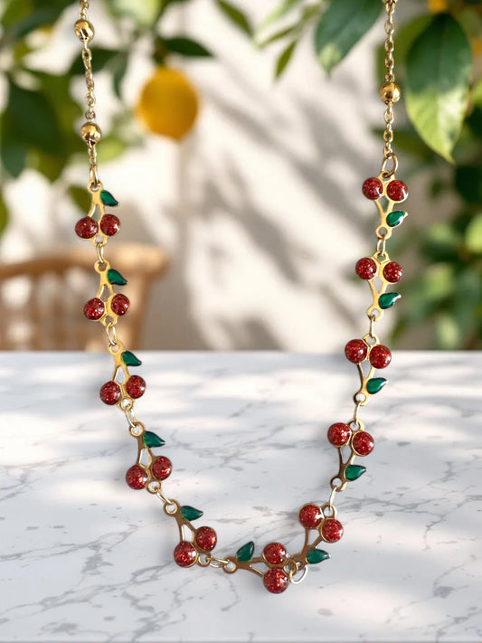 🍒 Dolce Vita Cherry Blossom Κολιέ