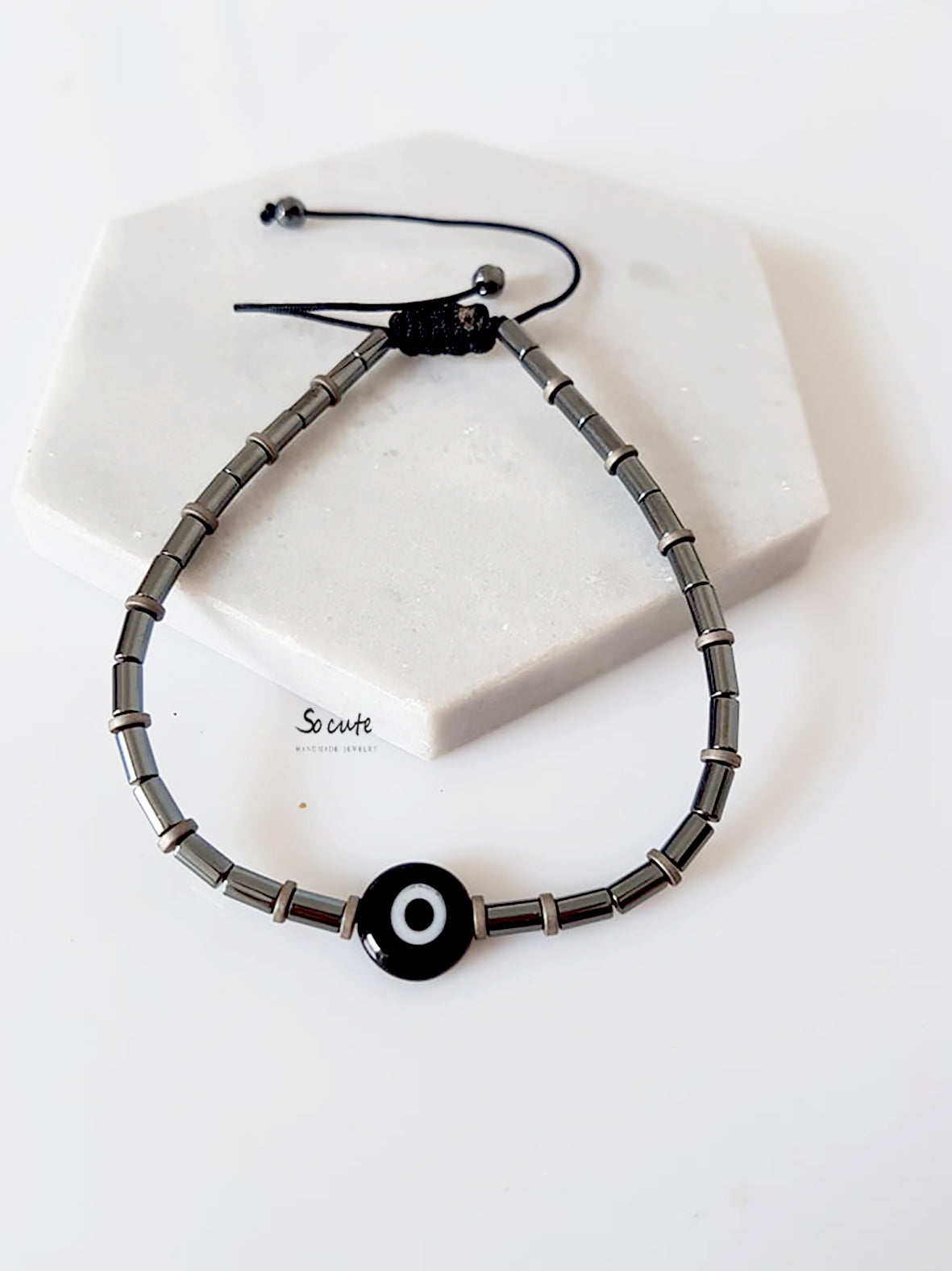 Βραχιόλι αιματίτη με μάτι, χονδρική So Cute by Dimi