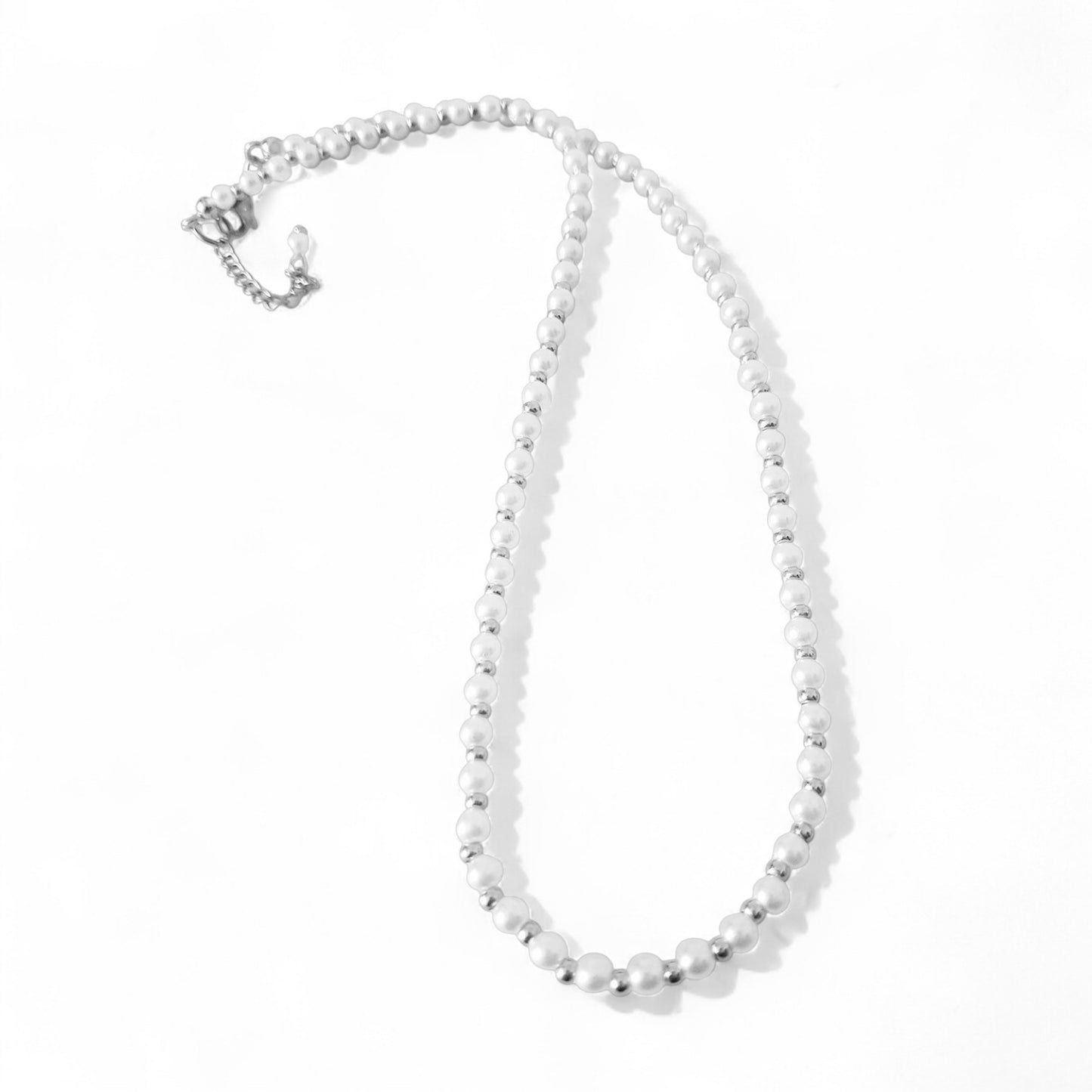 Χειροποίητο κολιέ με πέρλες και μεταλλικές χάντρες – So Cute by Dimi χονδρική