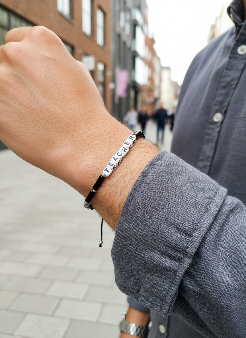 Βραχιόλι Teacher με ημιπολύτιμες χάντρες – χονδρική So Cute by Dimi