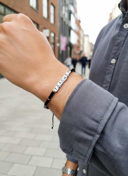 Βραχιόλι Teacher με ημιπολύτιμες χάντρες – χονδρική So Cute by Dimi