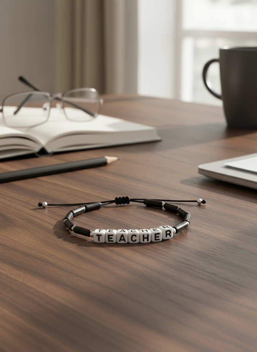 Βραχιόλι Teacher με ημιπολύτιμες χάντρες – χονδρική So Cute by Dimi