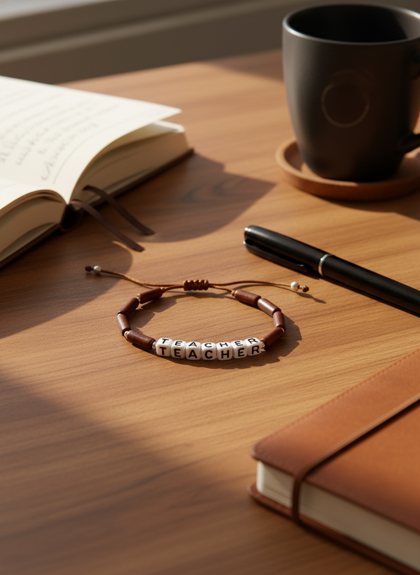 Βραχιόλι Teacher με ημιπολύτιμες χάντρες – χονδρική So Cute by Dimi